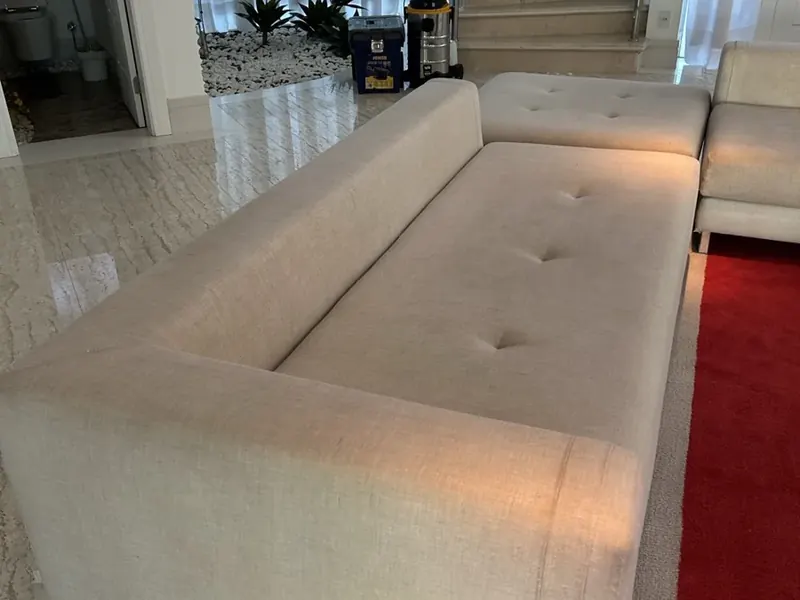 Sofá 2 lugares depois da higienização LimpeSanté